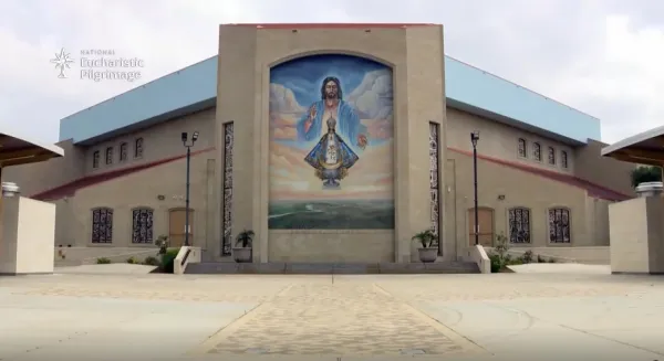 The St. Juan Diego route stops at the Basilica of the National Shrine of Our Lady of San Juan del Valle, a minor basilica and national shrine in the Diocese of Brownsville. Credit: Screenshot from EWTN News In Depth