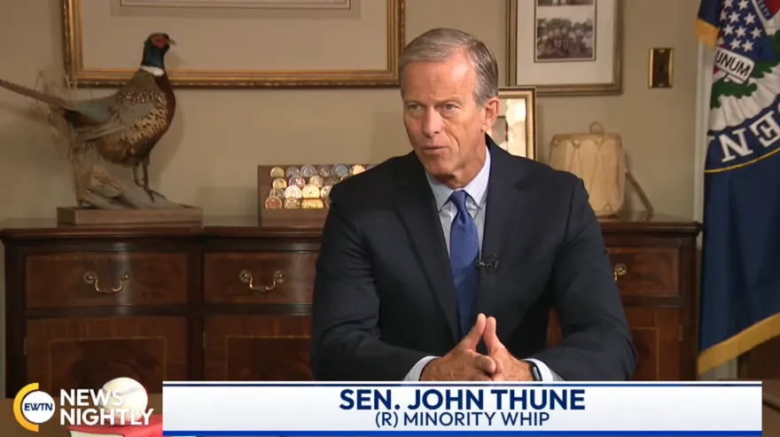 South Dakota Sen. John Thune speaks about his faith to “EWTN News Nightly” on June 24, 2024.?w=200&h=150