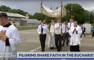 The Marian Route of the National Eucharist Pilgrimage passes through Kenosha, Wisconsin, on Wednesday, June 26, 2024. Credit: EWTN News