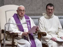 Pope Francis presides at the penitential celebration ahead of the 16th Ordinary General Assembly of the Synod of Bishops at St. Peter’s Basilica, Tuesday, Oct. 1, 2024.