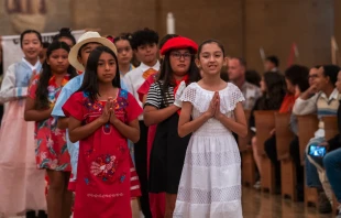 Children participate in the Archdiocese of Los Angeles’ annual Missionary Childhood Association Mass at the Cathedral of Our Lady of the Angels on Oct. 16, 2024. Credit: Archdiocese of Los Angeles