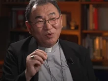 Cardinal-elect Tarcisio Isao Kikuchi speaks to CNA on Friday, Oct. 18, 2024, in Rome.