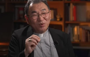 Cardinal-elect Tarcisio Isao Kikuchi speaks to CNA on Friday, Oct. 18, 2024, in Rome. Credit: EWTN News