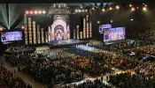 Procession for the final Mass at the SEEK conference Jan. 5, 2024, in St. Louis.