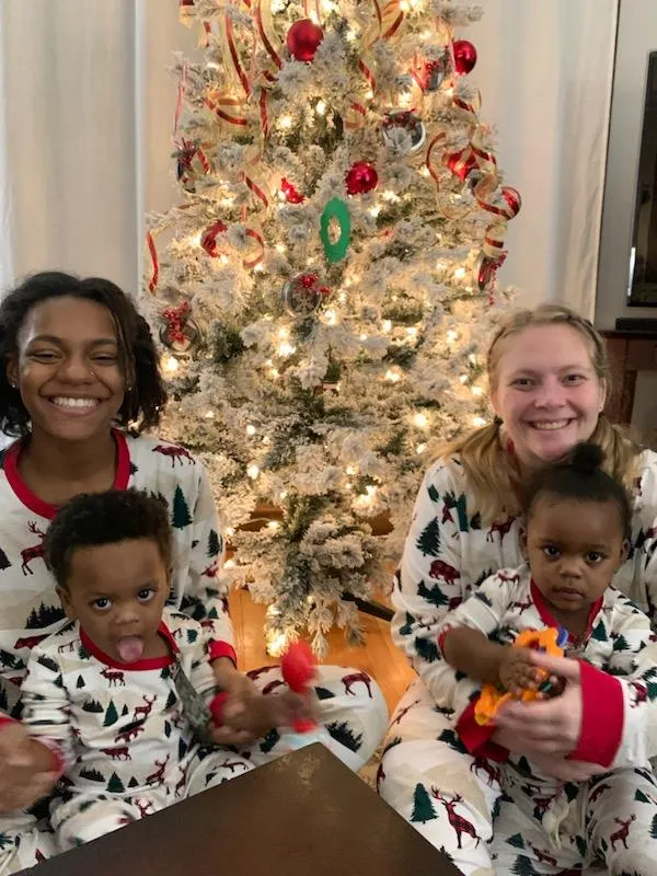 Guests during the Christmas season at Selah Home, a maternity home in Kansas that opened its doors in September 2023. Credit: Selah Home