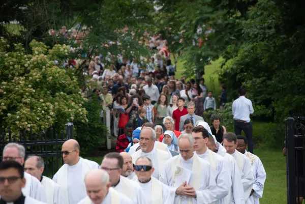 The procession travelled 1.4 miles from the basilica at the Seton shrine. Credit: Jeffrey Bruno