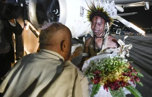 Pope Francis is welcomed in Papua New Guinea on Sept. 6, 2024. Credit: Vatican Media