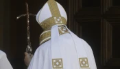 Pope Francis opens the Holy Door in L’Aquila, Italy.