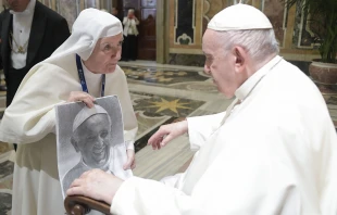 Pope Francis meeting participants at the “Holiness Today” conference on Oct. 6, 2022. Vatican Media