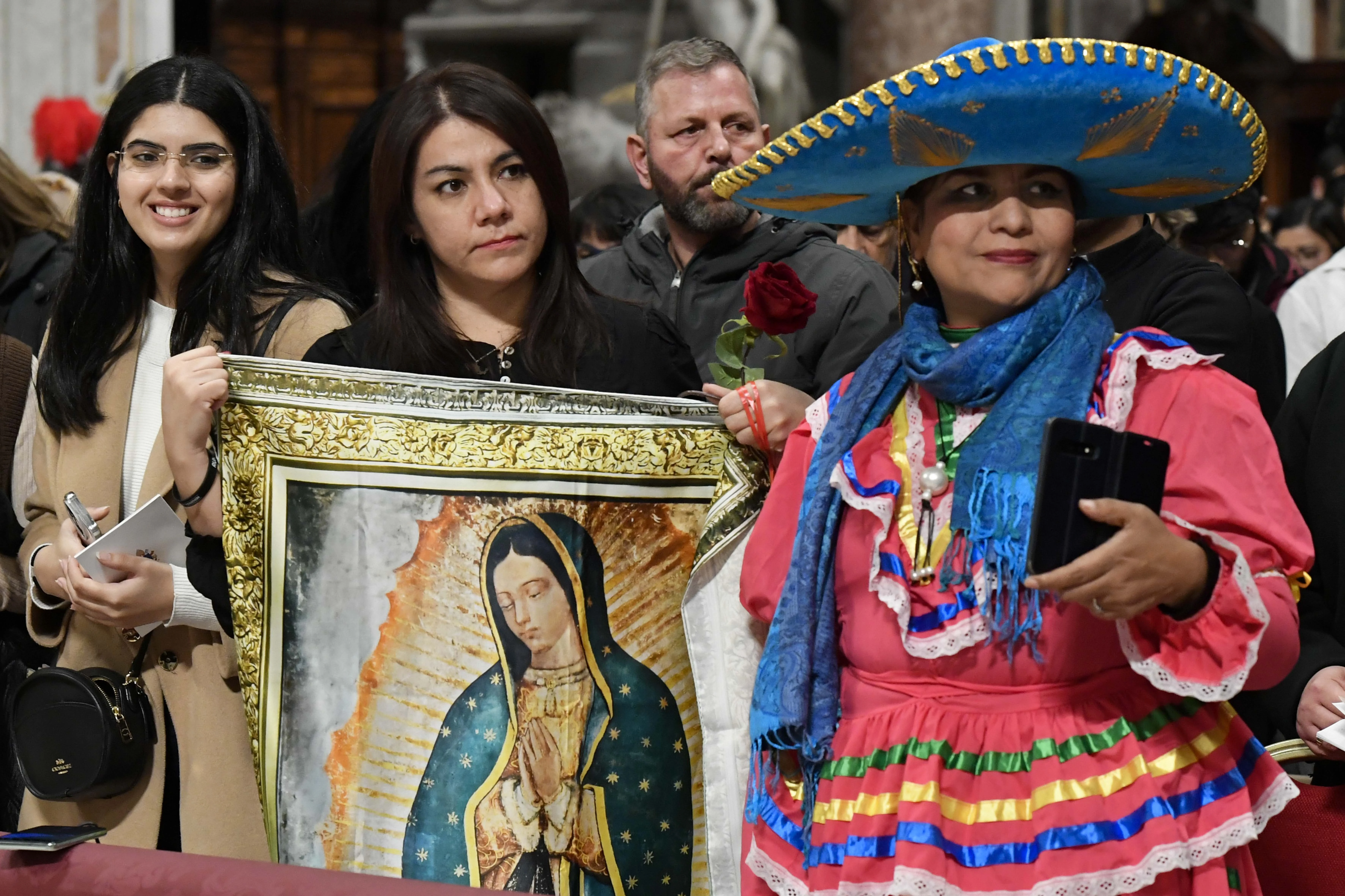 Pilgrims attend Mass celebrated by Pope Francis in St. Peter’s Basilica Dec. 12, 2022, to mark the feast of Our Lady of Guadalupe, patroness of the Americas and the unborn.?w=200&h=150