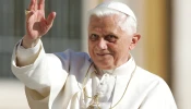 Pope Benedict XVI greets pilgrims during his weekly general audience in St. Peter’s Square at the Vatican on Oct. 26, 2006.