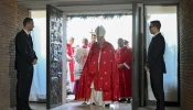 Pope Francis walks through the Holy Door at Rome’s Rebibbia Prison Complex on the feast of St. Stephen, Thursday, Dec. 26, 2024.