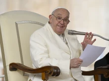 Pope Francis delivers remarks at his Wednesday general audience in St. Peter's Square at the Vatican on Wednesday, Nov. 13, 2024.