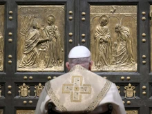 Pope Francis opened the Holy Door of St. Peter’s Basilica before Mass on Christmas Eve, Dec. 24, 2024, officially launching the Jubilee Year 2025.