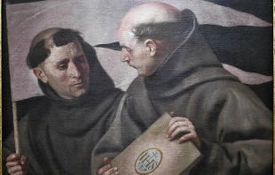 St. John Capistrano and St. Bernardine of Siena. Museum of Fine Arts of Granada. Painting, oil on canvas, by Alonso Cano (1653-1657) for an altarpiece of the disappeared Franciscan convent of San Antonio and San Diego, Granada. Credit: Jl FilpoC, CC BY 4.0, via Wikimedia Commons