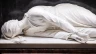 A close-up of the tomb of St. Ceclia at the basilica dedicated to her in Trastevere, Rome, Italy.