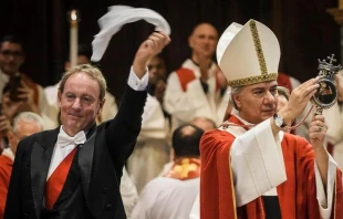 The blood of St. Januarius liquefied on Thursday, Sept. 19, 2024, before a Mass in Naples, Italy, where Archbishop Domenico Battaglia said that the blood of the fourth-century martyr is a powerful reminder that “love is stronger than death.” Credit: Archdiocese of Naples