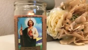 A candle of St. Jude.