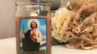 A candle of St. Jude.