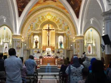 A synodal Mass in progress at St. Dominic Church at Aluva in the Ernakulam Archdiocese of the Syro-Malabar Church on July14, 2024.