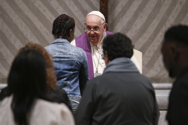 During an Oct. 1, 2024, penitential celebration on the eve of the second session of the Synod on Synodality, confessions and testimonies were shared by bishops, religious, and laypeople who have been impacted by sins committed against minors, migrants, victims of war and poverty, the environment, Indigenous people, women, and synodality. Credit: Vatican Media