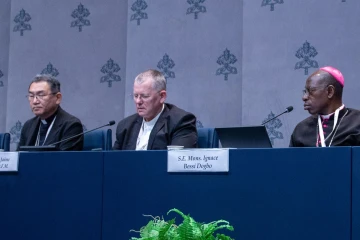 Archbishop Tarcisio Isao Kikuchi, SVD; Archbishop Jaime Spengler, OFM; and Archbishop Ignace Bessi Dogbo