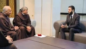 Father Ibrahim Faltas, vice custodian of the Holy Land, meets with Ahmed Al-Sharaa, the head of Syria’s new administration, in Damascus.