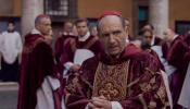 Ralph Fiennes as Cardinal Lawrence in the film “Conclave,” which opens in theaters Oct. 25, 2024, in the U.S.