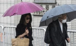 Jimmy Lai’s wife, Teresa (left), and retired Chinese Cardinal Joseph Zen Ze-Kiun arrive at the West Kowloon Magistrates’ Courts to attend Hong Kong activist publisher Lai’s national security trial in Hong Kong on Wednesday, Nov. 20, 2024.