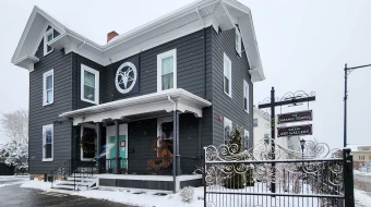 The headquarters of the Satanic Temple, a political activist group known for protesting religious symbolism in public spaces and mocking Christianity, is located in Salem, Massachusetts.