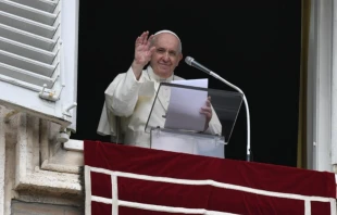 Pope Francis delivers his Angelus address at the Vatican, Oct. 31, 2021. Vatican Media.