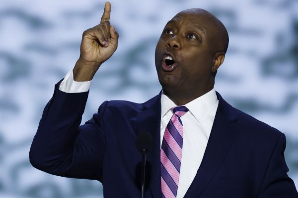 “If you didn't believe in miracles before Saturday, you better be believing right now," U.S. Sen. Tim Scott, R-South Carolina, declared. Credit: Chip Somodevilla/Getty Images