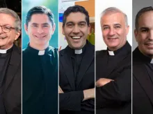 From left to right: Father Pedro Núñez, Father Jorge Obregón, Father Juan Carlos Vásconez, Father Ángel Espinosa de los Monteros, and Father Ignacio Amorós.