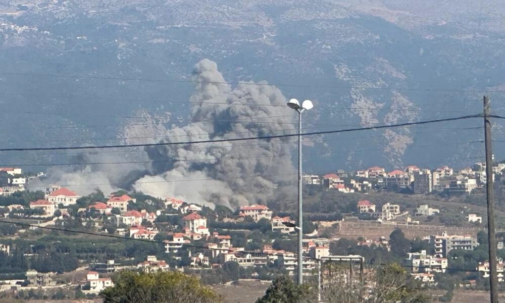 An Israeli air strike hits the town of Khiam in southern Lebanon on Wednesday, Sept. 25, 2024.?w=200&h=150