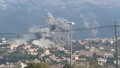 An Israeli air strike hits the town of Khiam in southern Lebanon on Wednesday, Sept. 25, 2024.