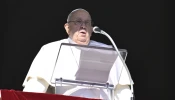 Pope Francis speaking to the crowd gathered on St. Peter's Square, Jan. 1, 2025.