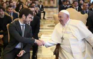 Pope Francis greets members of Italy’s National Youth Council at the Vatican on Nov. 16, 2024. Credit: Vatican Media