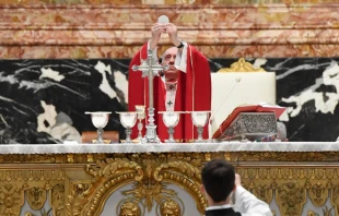 Pope Francis celebrates Mass in St. Peter’s Basilica for recently deceased cardinals and bishops, Nov. 4, 2021. Vatican Media.