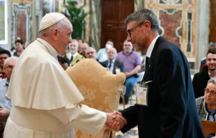 Pope Francis meets participants in the general chapter of the Secular Franciscan Order, Nov. 15, 2021. Vatican Media.