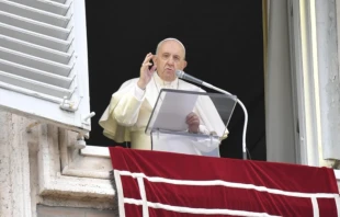 Pope Francis delivers his Angelus address at the Vatican, Dec. 8, 2021. Vatican Media.