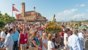 Procession at the Sanctuary of Torreciudad in Spain.