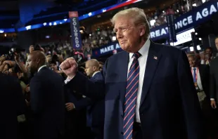 “God was with me,” Trump said on Wednesday while speaking to a group of convention delegates, adding the close call “in many ways changes your attitude, your viewpoint on life. I think, honestly, you appreciate God even more.” Credit: Win McNamee/Getty Images