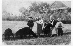 Members of the Ulma family at their home and farm. On March 24, 1944, all nine members of the Ulma family were killed by the Nazis for hiding a Jewish family in their home in Poland, including a child still in the womb. Credit: Father Witold Burda, postulator for the Ulma family