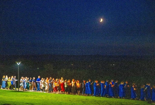 Procesija studenata Marijinog sveučilišta na proslavi Majkičina rođendana. Zasluge: Mike McCleary/Sveučilište Mary