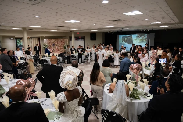 Couples were offered six tickets for friends and family to celebrate at a reception after a Marriage Mass at St. Mary Church in Vancouver, British Columbia, Canada, on Oct. 19, 2024. Credit: Nicholas Elbers/The B.C. Catholic