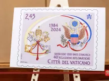 The Vatican on Sept. 16, 2024, unveiled a commemorative stamp to mark four decades of diplomatic relations with the United States. 