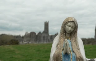 A statue of the Virgin Mary on the grounds of the 15th-century Quin Abbey in County Clare, Ireland. Patrick Leonard/EWTN