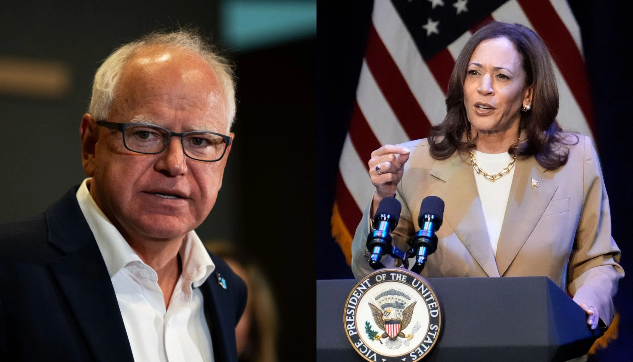 Minnesota Gov. Tim Walz and Vice President Kamala Harris.?w=200&h=150