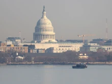 Emergency response units search on Jan. 30, 2025, near the crash site of the American Airlines plane in the Potomac River after the plane crashed on approach to Reagan National Airport in Arlington, Virginia, on Jan. 29.