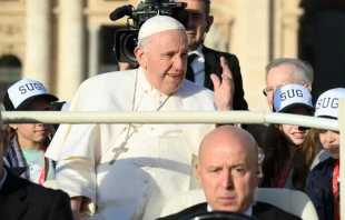 Pope Francis greeting pilgrims at the general audience, Oct. 19, 2022 Vatican Media